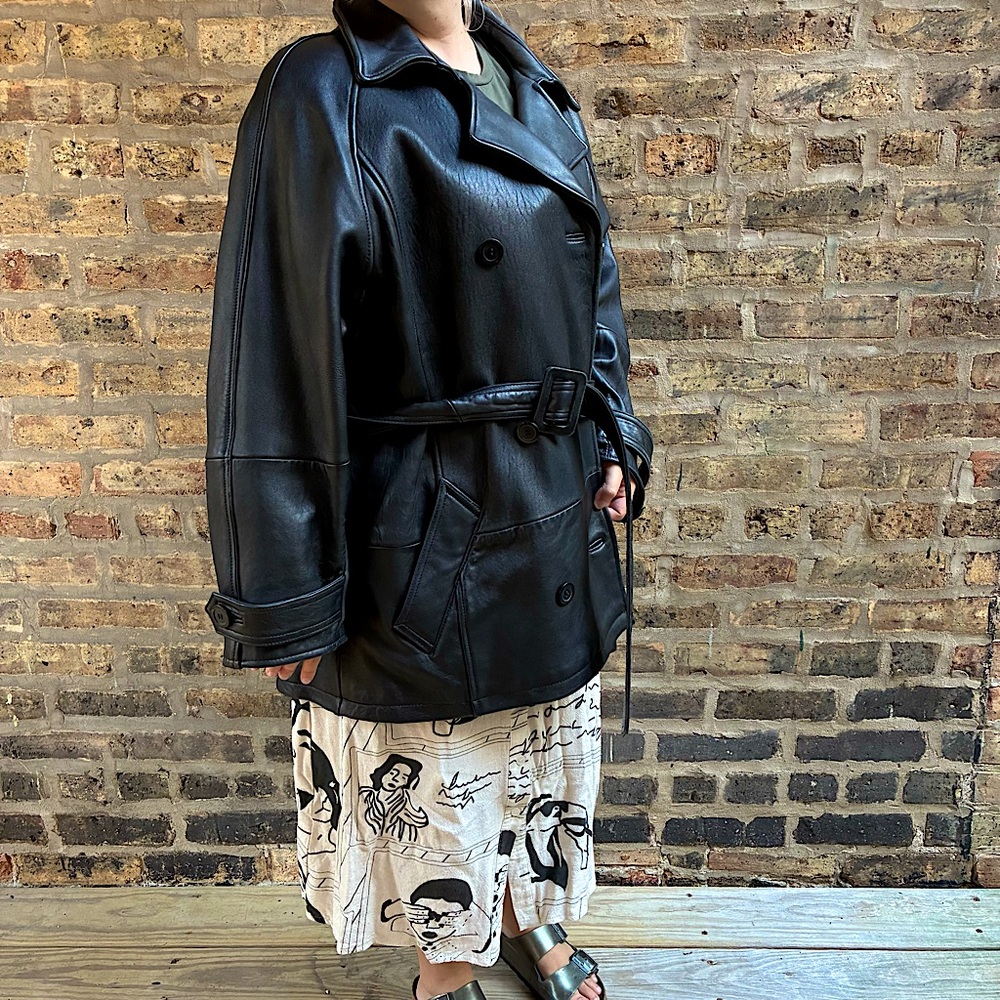 Black Leather Coat Jones New York